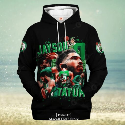 Boston Celtics Jayson Tatum Black New Style Jogger Hoodie Sweatshirt 3D