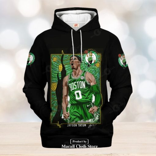 Boston Celtics Jayson Tatum Black Style Jogger Hoodie Sweatshirt 3D