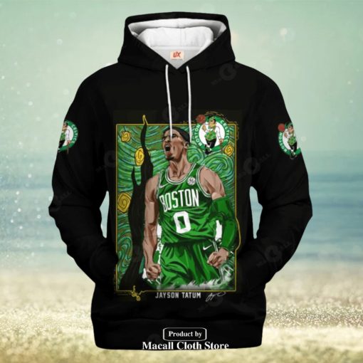 Boston Celtics Jayson Tatum Black Style Jogger Hoodie Sweatshirt 3D