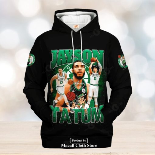 Boston Celtics Jayson Tatum Signatures Jogger Design Hoodie Sweatshirt 3D