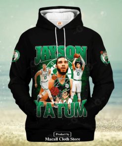 Boston Celtics Jayson Tatum Signatures Jogger Design Hoodie Sweatshirt 3D