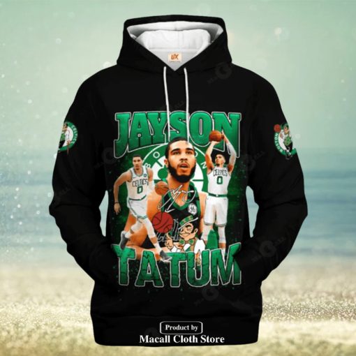 Boston Celtics Jayson Tatum Signatures Jogger Design Hoodie Sweatshirt 3D