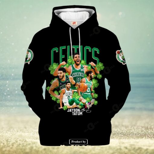 Boston Celtics Jayson Tatum V2 Black Style Jogger Hoodie Sweatshirt 3D