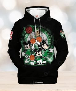 Boston Celtics Mickey Mouse Basketball Best Players Design Hoodie Sweatshirt 3D