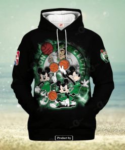 Boston Celtics Mickey Mouse Basketball Best Players Design Hoodie Sweatshirt 3D