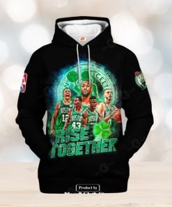 Boston Celtics NBA Rise Together Black Style Jogger Hoodie Sweatshirt 3D