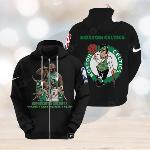 Boston Celtics NBA Unfinishedo Business 2023 Black Hoodie Sweatshirt 3D