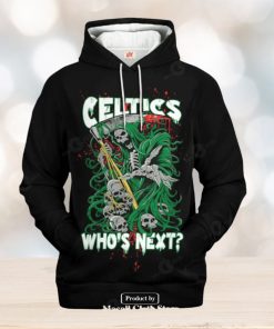 Boston Celtics Who Next Skull Jogger Design Hoodie Sweatshirt 3D