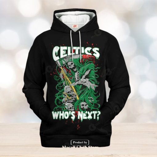 Boston Celtics Who Next Skull Jogger Design Hoodie Sweatshirt 3D