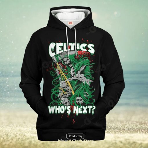 Boston Celtics Who Next Skull Jogger Design Hoodie Sweatshirt 3D