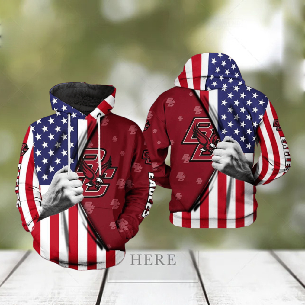 Boston College Eagles NCAA US FLag 3D Printed Hoodie Boston College Eagles NCAA US FLag 3D Printed Hoodie