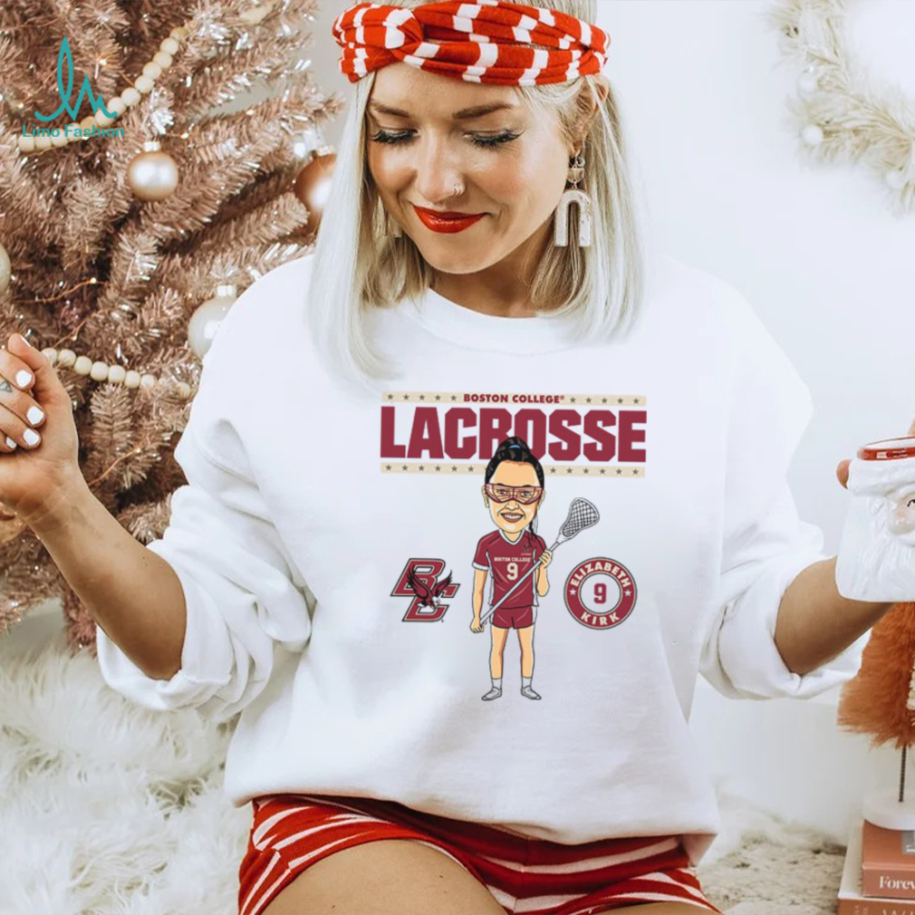 Boston College NCAA Women's Lacrosse Elizabeth Kirk On the Field T Shirt Boston College NCAA Women's Lacrosse Elizabeth Kirk On the Field T Shirt