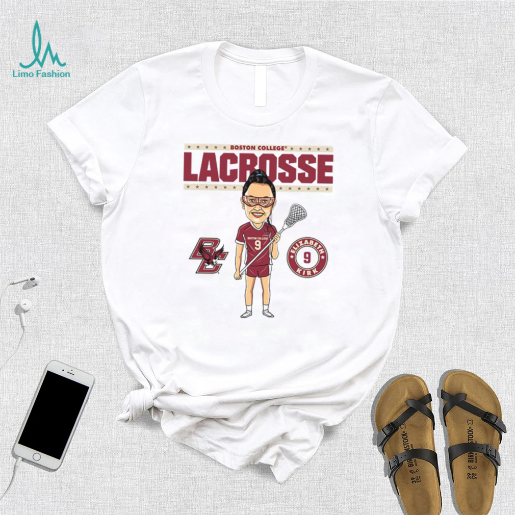 Boston College NCAA Women's Lacrosse Elizabeth Kirk On the Field T Shirt Boston College NCAA Women's Lacrosse Elizabeth Kirk On the Field T Shirt
