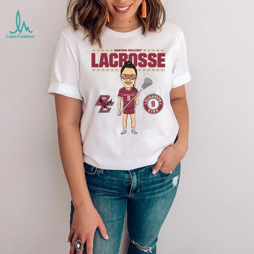 Boston College NCAA Women’s Lacrosse Elizabeth Kirk On the Field T Shirt Boston College NCAA Women’s Lacrosse Elizabeth Kirk On the Field T Shirt