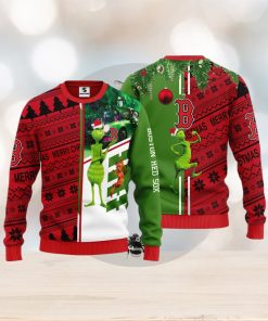 Boston Red Sox Grinch & Scooby doo Christmas Ugly Sweater 1