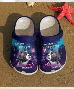 Boston Terrier Angels Among Us Crocs Classic Clogs Shoes