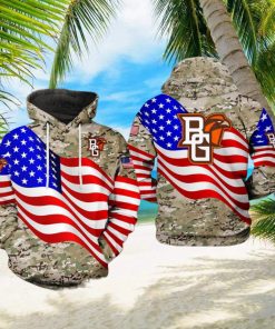 Bowling Green Falcons NCAA US Flag Camo Veteran 3D Printed Hoodie