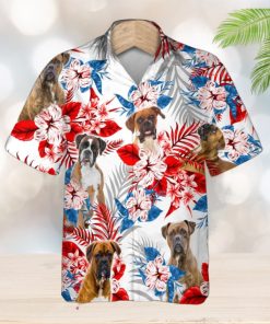Boxer Hawaiian Shirt, Dog Summer Aloha Shirt