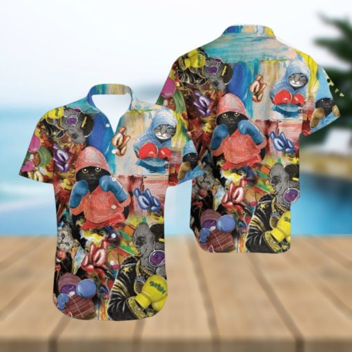 Boxing Cats Cute Hawaiian Shirt