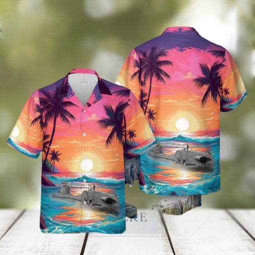 British T class submarine Hawaiian Shirt 3D Printed Aloha Summer Shirt