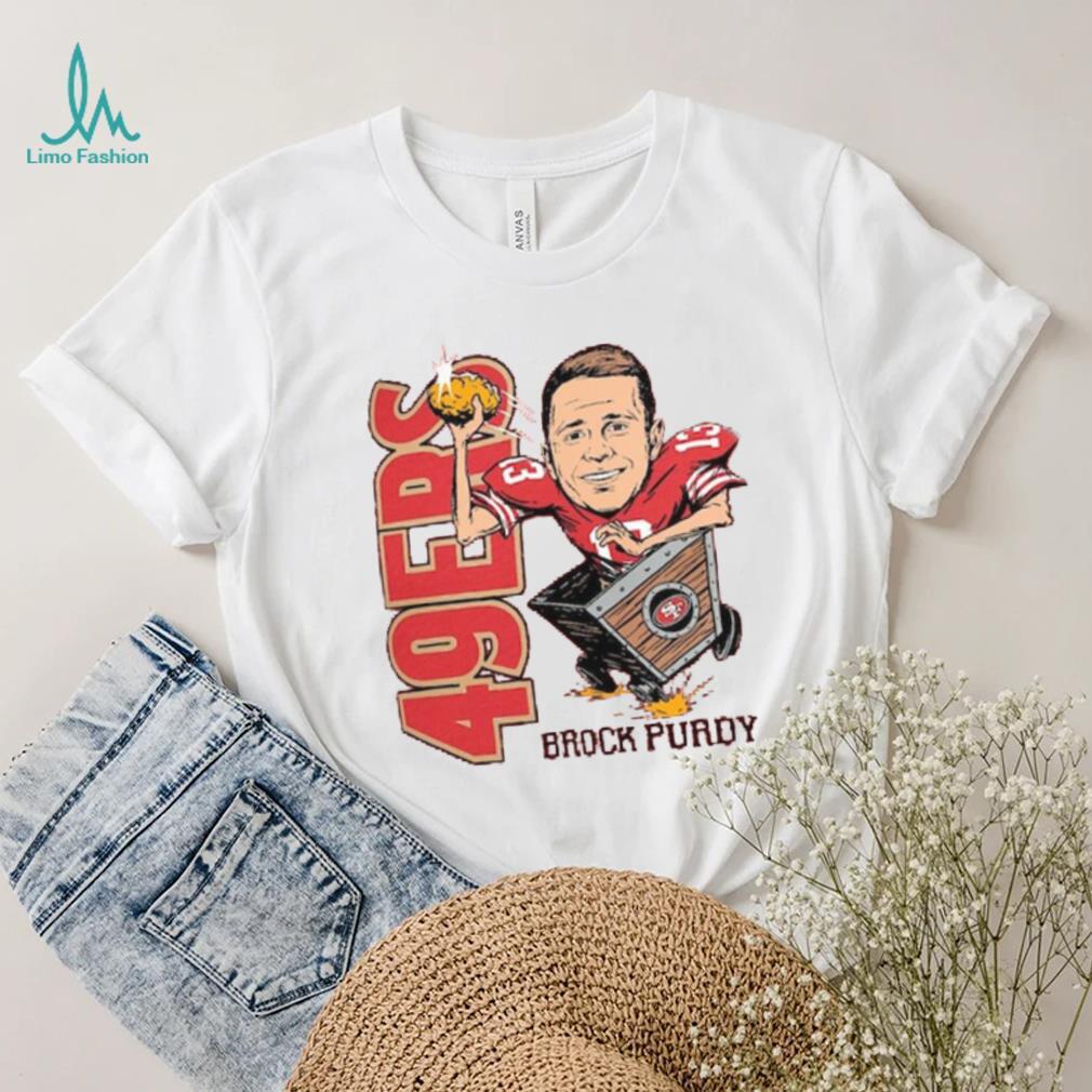 Brock Purdy San Francisco 49ers Homage Caricature Player Tri Blend T Shirt Brock Purdy San Francisco 49ers Homage Caricature Player Tri Blend T Shirt
