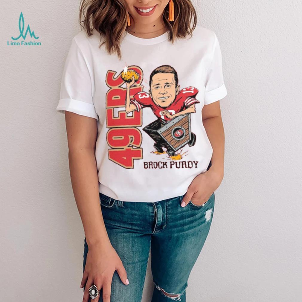 Brock Purdy San Francisco 49ers Homage Caricature Player Tri Blend T Shirt Brock Purdy San Francisco 49ers Homage Caricature Player Tri Blend T Shirt
