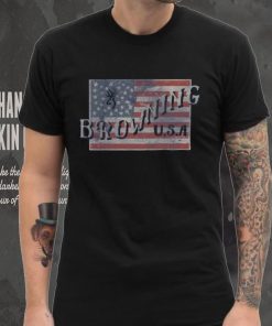 Browning Scroll BackMark Flag T Shirt