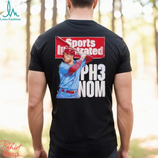 Bryce Harper Sports Illustrated And Philadelphia PH3NOM WHT Baseball Shirt