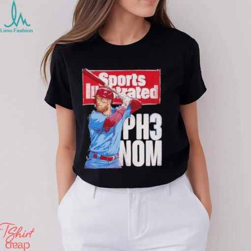 Bryce Harper Sports Illustrated And Philadelphia PH3NOM WHT Baseball Shirt