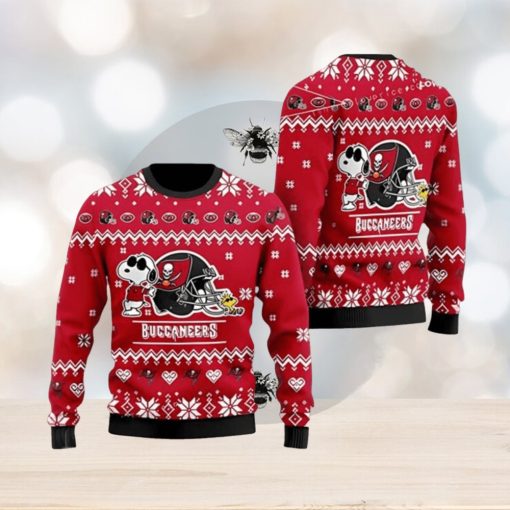 Buccaneer Cute The Snoopy Show Football Helmet Ugly Christmas Sweater 3D Printed Men And Women Holiday Gift