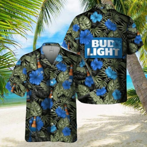 Bud Light Hawaiian Shirt Aloha Shirt Bud Light Beer Tropical Flowers