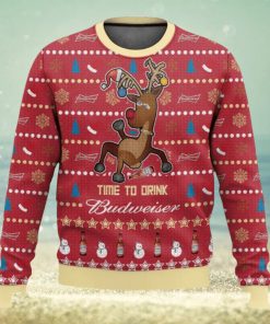 Budweiser Reindeer Time To Drink Ugly Christmas Sweater