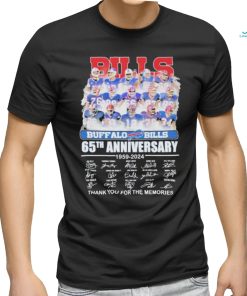 Buffalo Bills 65th anniversary 1959 2024 thank you for the memories shirt