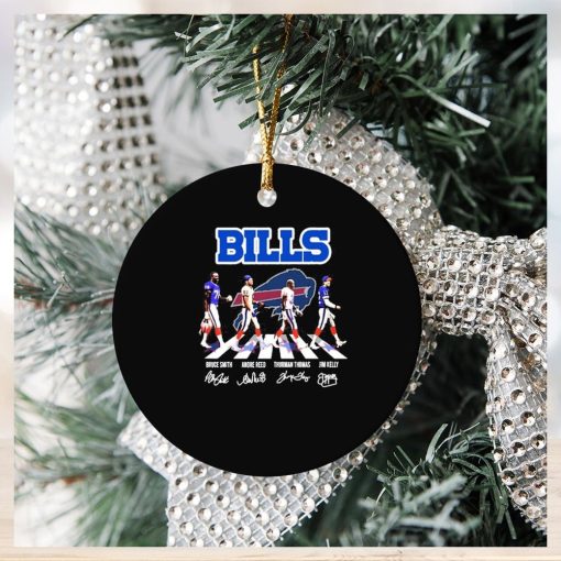 Buffalo Bills Abbey Road Bruce Smith Andre Reed Thurman Thomas And Jim Kelly Signatures Ornament Christmas