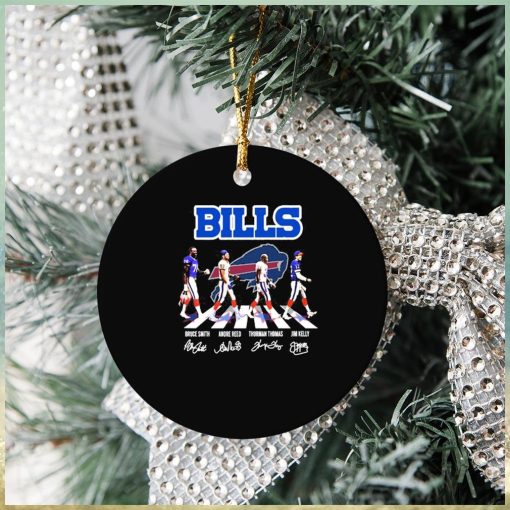 Buffalo Bills Abbey Road Bruce Smith Andre Reed Thurman Thomas And Jim Kelly Signatures Ornament Christmas