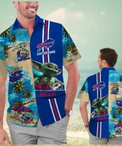 Buffalo Bills Baby Yoda Name Personalized Short Sleeve Tropical Hawaiian Shirt