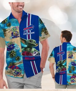 Buffalo Bills Baby Yoda Name Personalized Short Sleeve Tropical Hawaiian Shirt