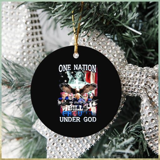 Buffalo Bills Gound Team One Nation Under God Signatures Ornament Christmas