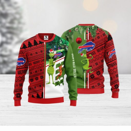 Buffalo Bills Grinch & Scooby Doo Christmas Ugly Sweater 1