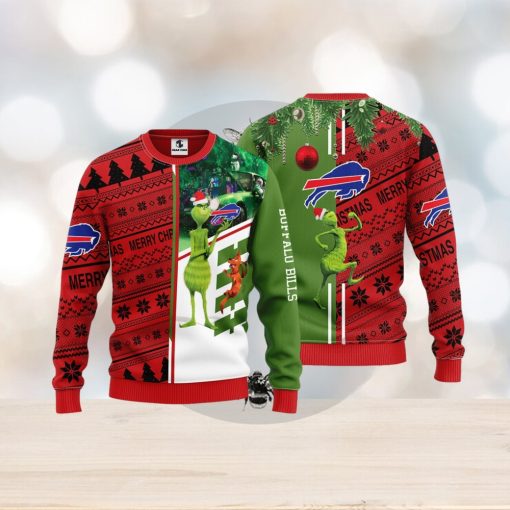 Buffalo Bills Grinch & Scooby Doo Christmas Ugly Sweater 1