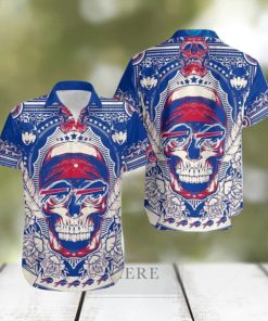 Buffalo Bills Hawaiian Shirt Pharaoh Skull Wolf Flower Buffalo Bills Gift
