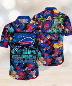 Buffalo Bills NFL Flower Hawaiian Shirt, Bills Gifts for Fans