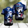 NCAA Kansas Jayhawks Hawaiian Shirt Mickey And Floral Pattern