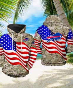 Buffalo Bills NFL US Flag Camo Veteran Team 3D Printed Hoodie