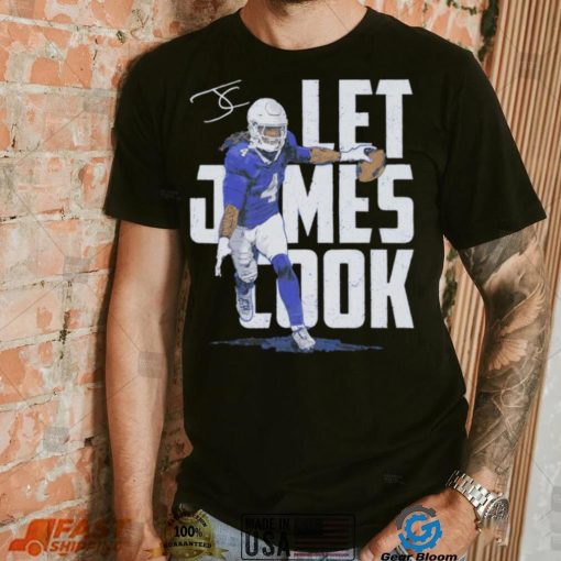 Buffalo Bills football let James Cook player signature shirt