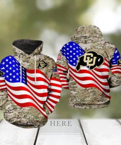 Buffalo Bulls NCAA US Flag Camo Veteran 3D Printed Hoodie
