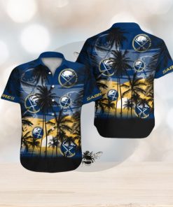 Buffalo Sabres Short Sleeve Button Up Tropical Shirt Hawaiian Shirt