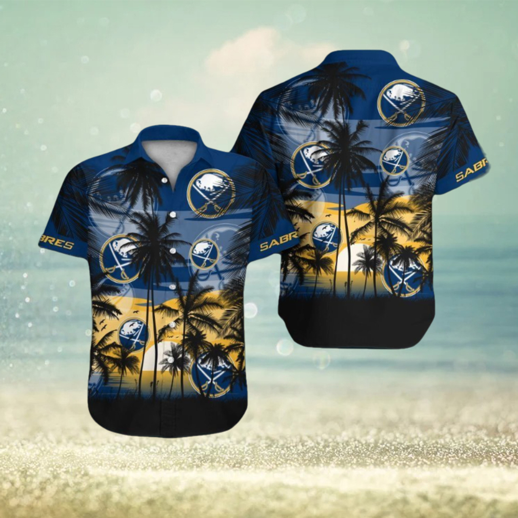 Buffalo Sabres Short Sleeve Button Up Tropical Shirt Hawaiian Shirt Buffalo Sabres Short Sleeve Button Up Tropical Shirt Hawaiian Shirt