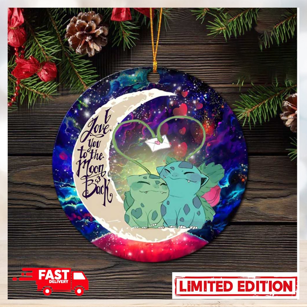 Bulbasaur Couple Pokemon Love You To The Moon Galaxy Perfect Gift For Holiday Ornament Bulbasaur Couple Pokemon Love You To The Moon Galaxy Perfect Gift For Holiday Ornament