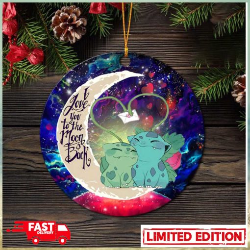 Bulbasaur Couple Pokemon Love You To The Moon Galaxy Perfect Gift For Holiday Ornament